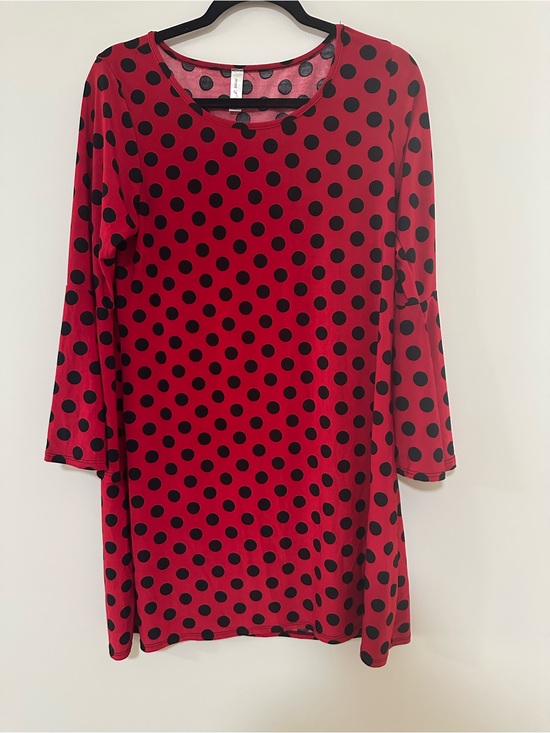 Miss & Dresses & Skirts - Red & Black Polka Dot Women's Dress